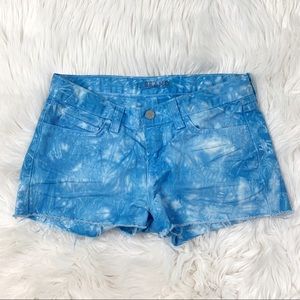 J Brand Blue Tie Dye Cut-Off Shorts